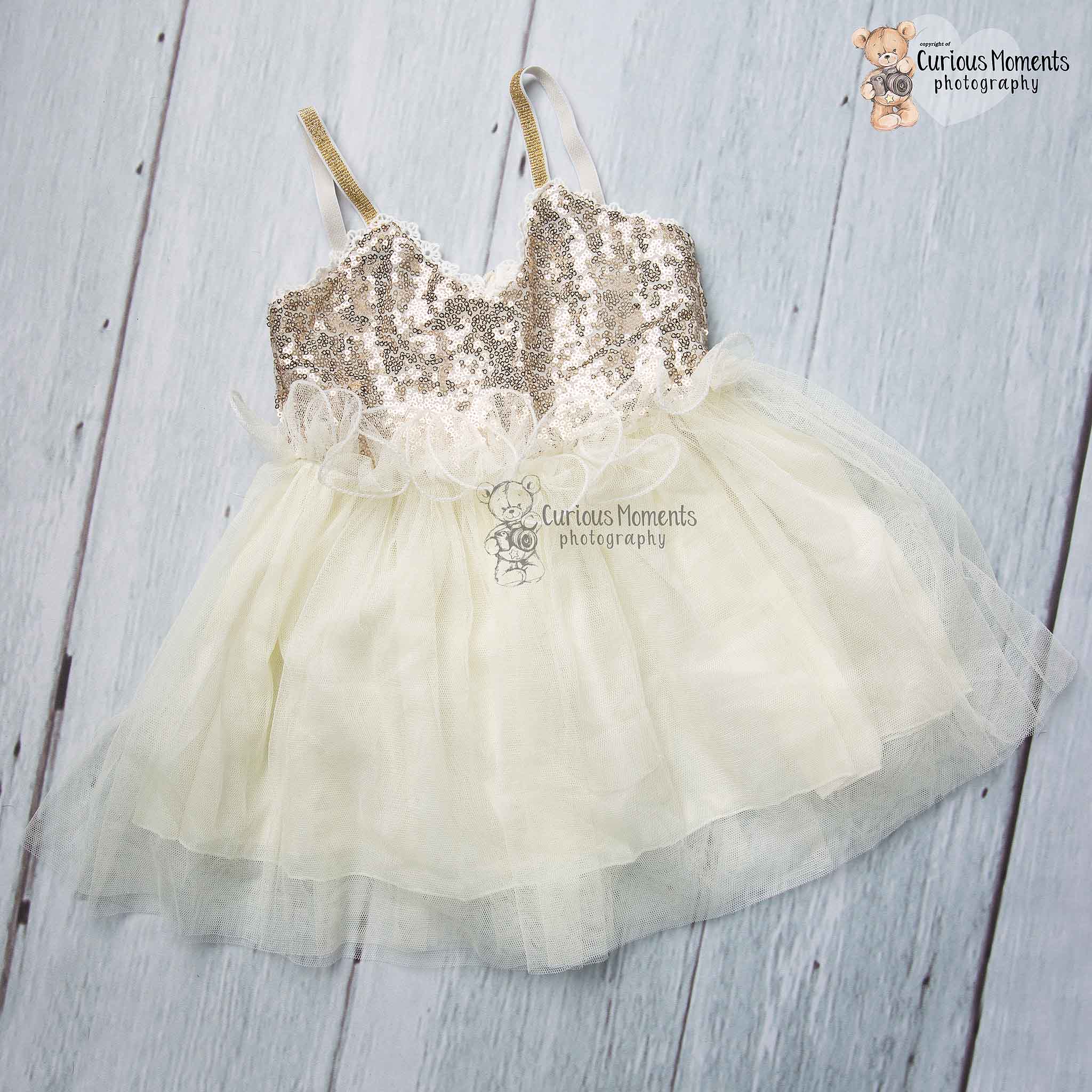 Gold Frill Dress