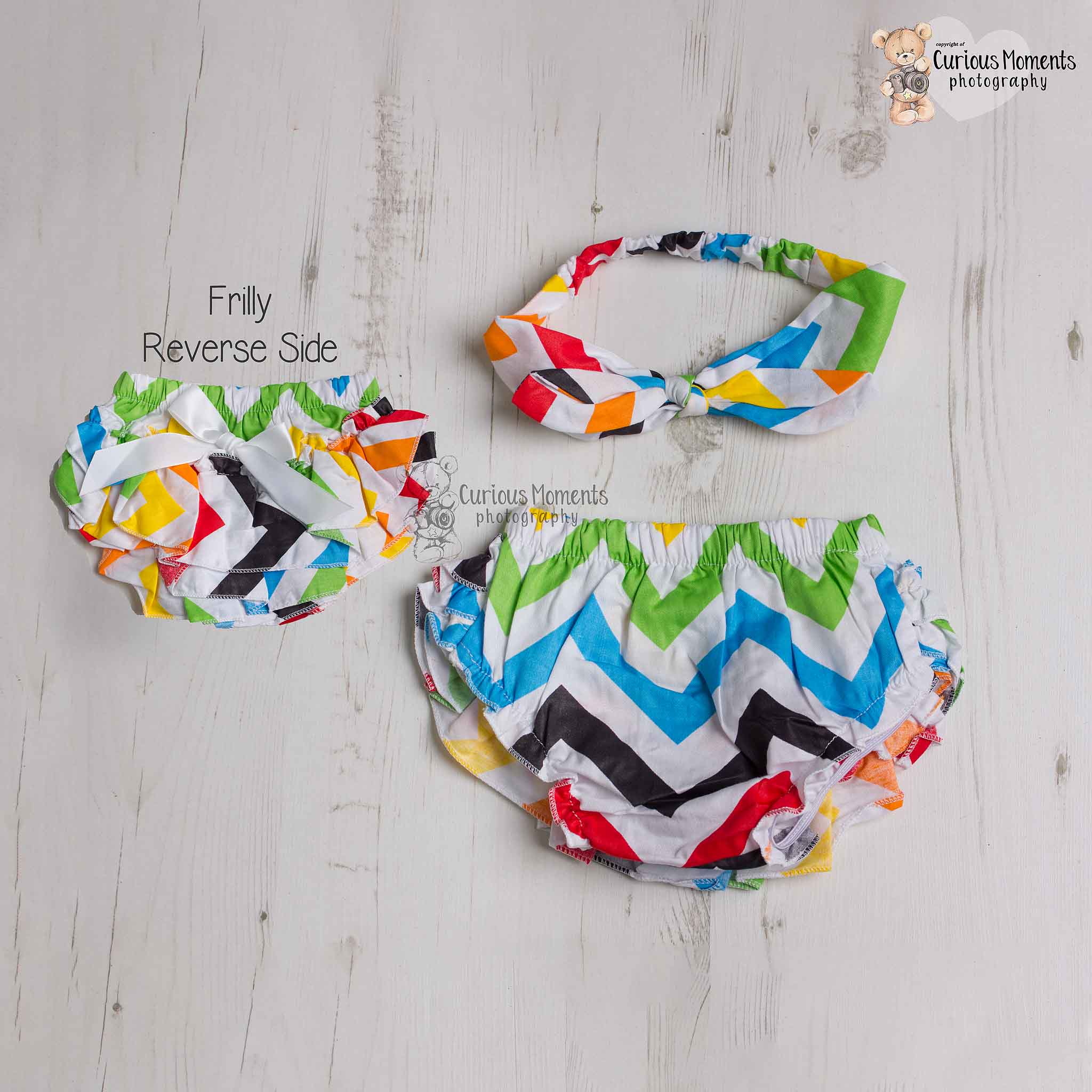 Rainbow Zigzag Frilly Pants