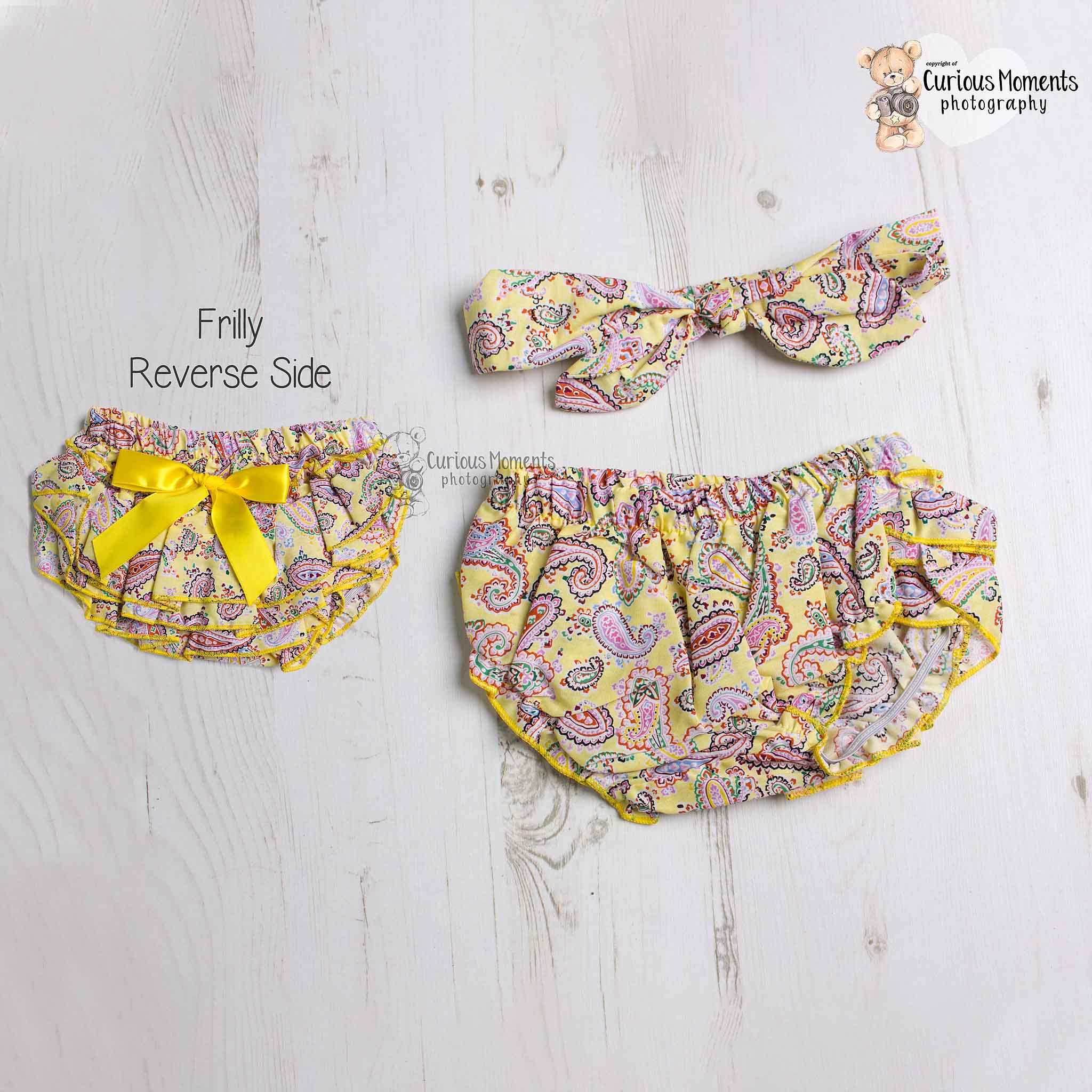 Yellow Paisley Frilly Pants