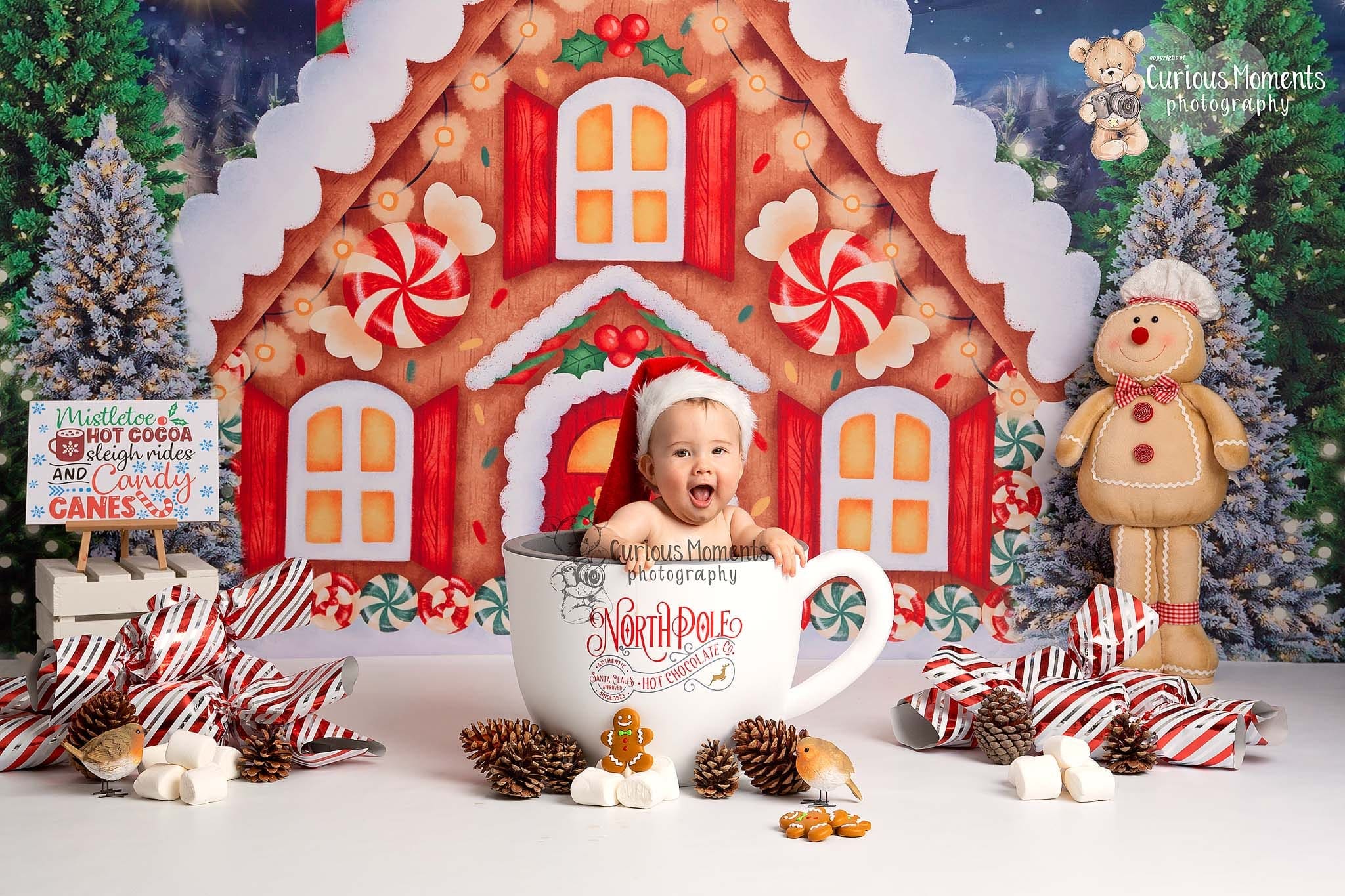 Baby Festive Hot Cocoa Chocolate Photo Shoot